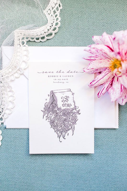  Halloween Wedding Save The Date With Flowers