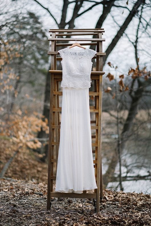 Modern Boho Wedding Dress Standing Up