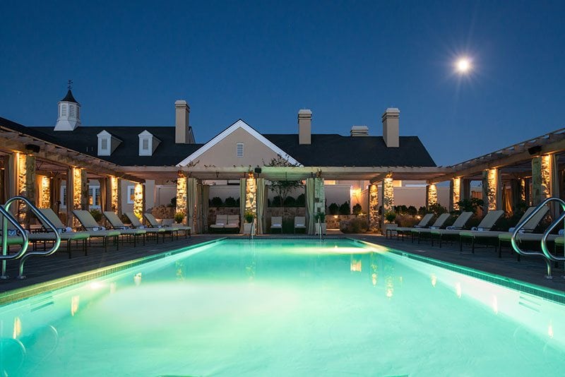 Salamander Resort Spa Pool At Night