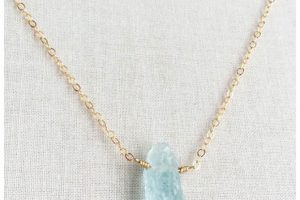 Untamed Petals Blue And Gold Necklace