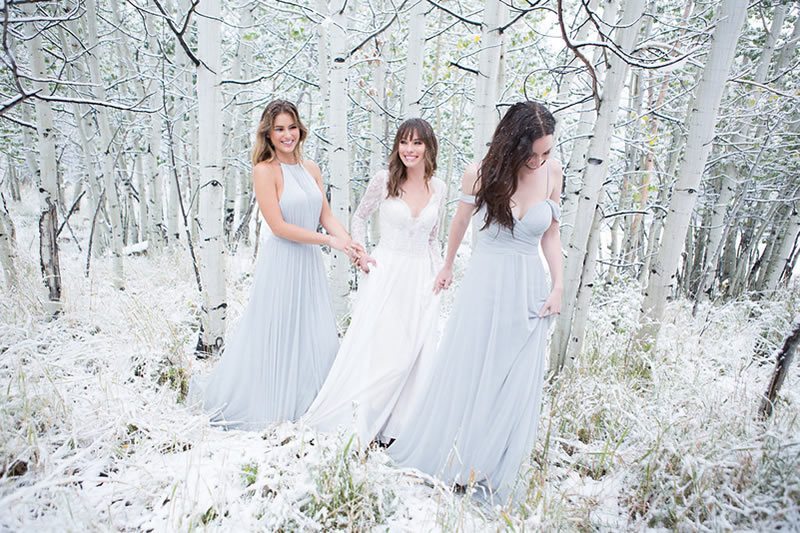 Allure Bridals Latest Collection Wilderly Lookbook Bridesmaids In The Snow