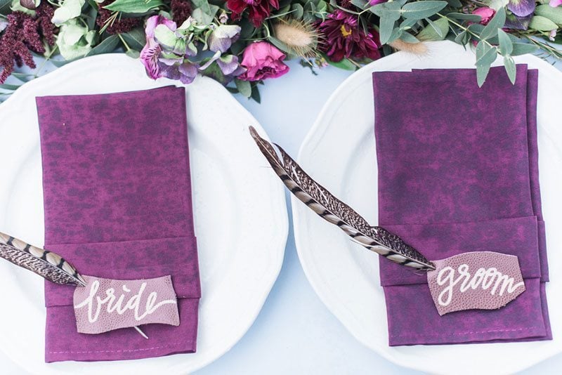 Countryside Bride And Groom Napkins