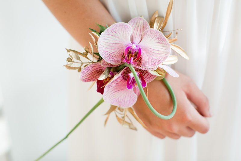 Enchanted Bride With Flowers On Hand