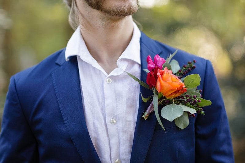 Enchanted Groom With Flowers
