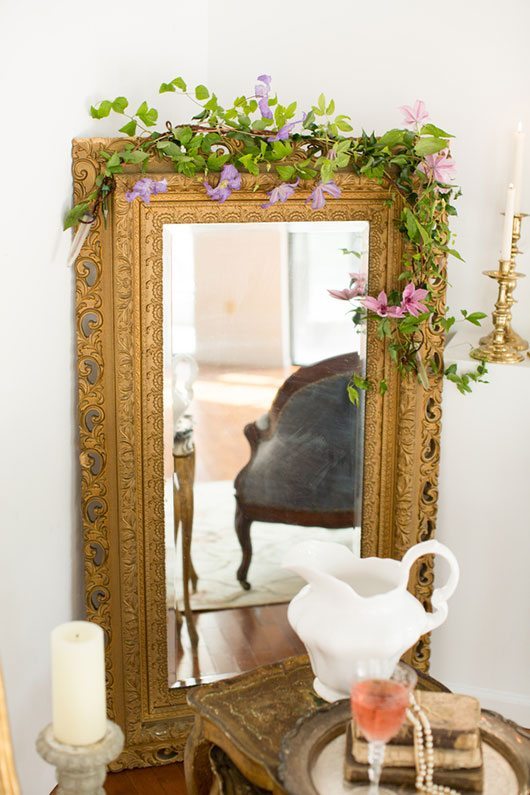 Enchanted Mirror With Flowers