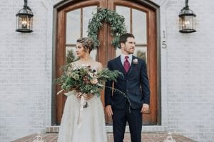 Gatsby Bride And Groom Outside