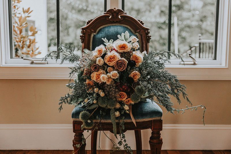 Gatsby Flowers Sitting On Chair