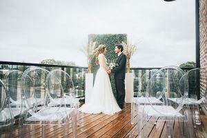 Hotel Bride And Groom Getting Married