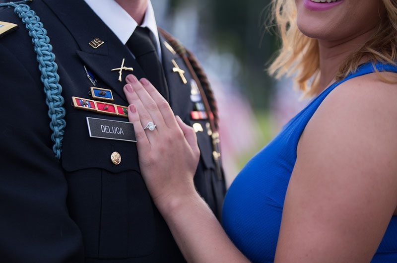 Patriotic Ring With Uniform