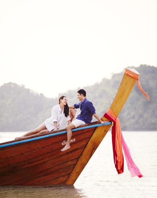 Phulay Bay A Ritz Carlton Reserve KRABI THAILAND Couple Long Boating