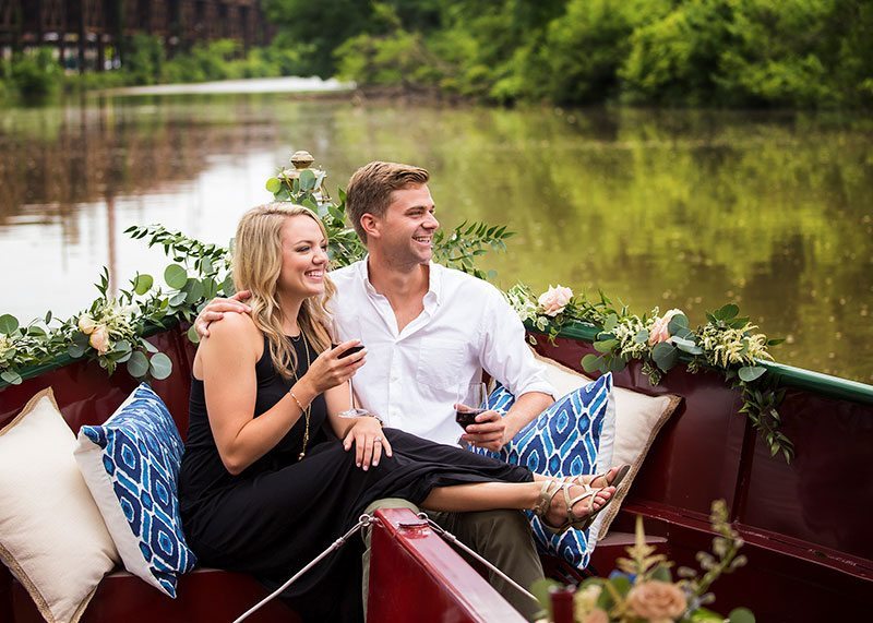 Proposal Couple In Boat