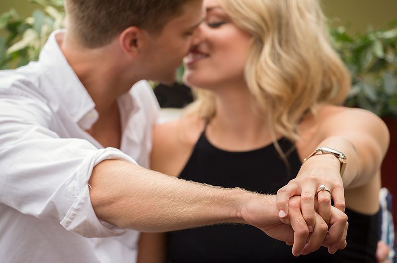 Proposal Couple Kissing