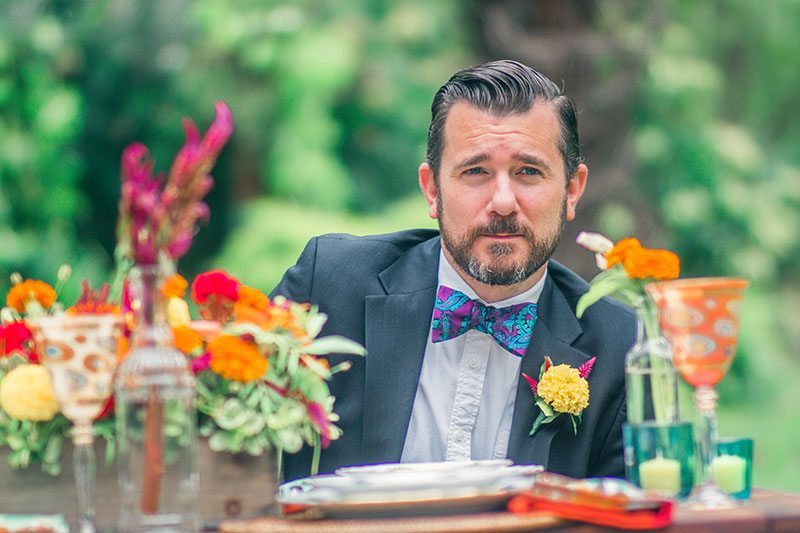 Southern Wedding Groom Sitting At Table
