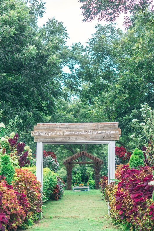 Southern Wedding Wooden Arch With Flowers