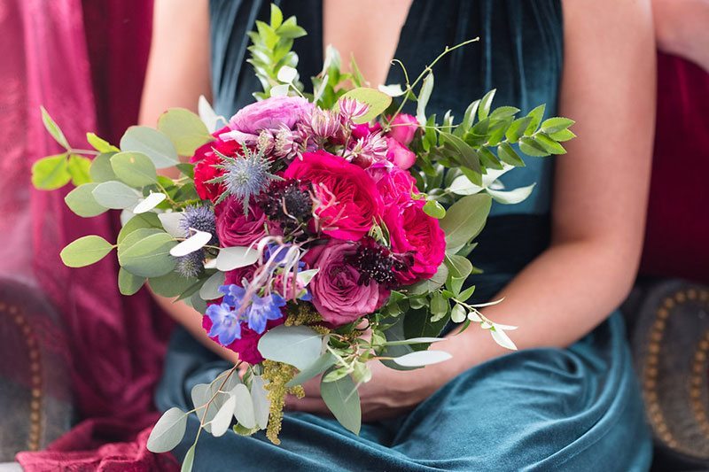 Vintage Copper Pink Flowers