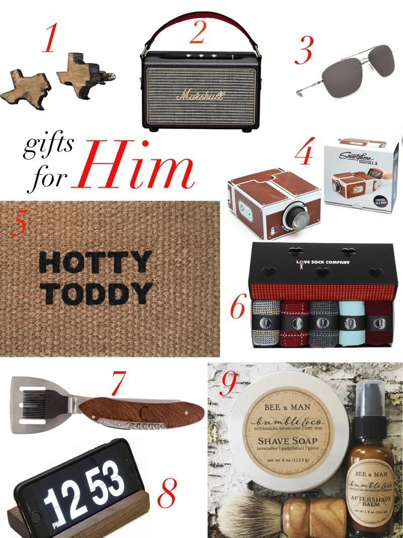 9 Nifty Gifts For Him Infographic