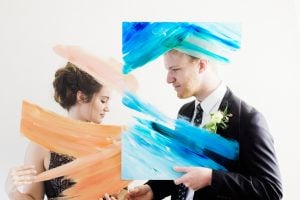 A Portrait Of Love Watercolor Bride And Groom