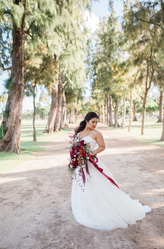 Christmas Wedding In Hawaii Bridal Bouquet