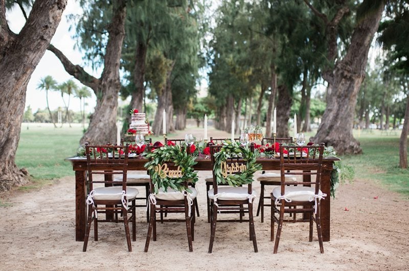 Christmas Wedding In Hawaii Full Table