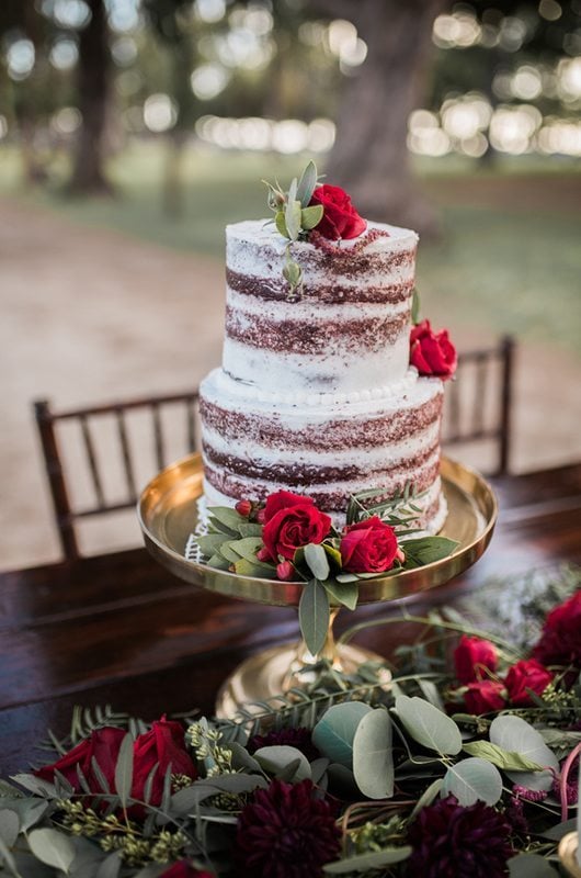 Christmas Wedding In Hawaii Wedding Cake