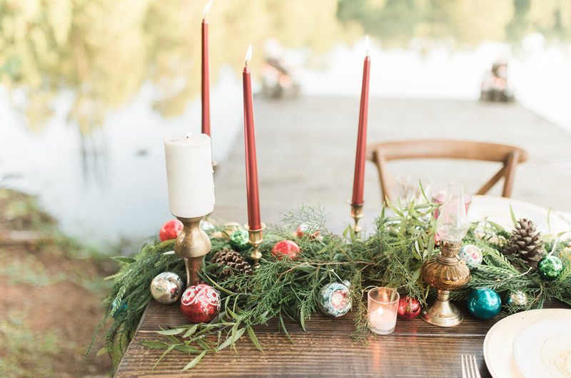 Eclectic Christmas Wedding Inspiration Christmas Candles