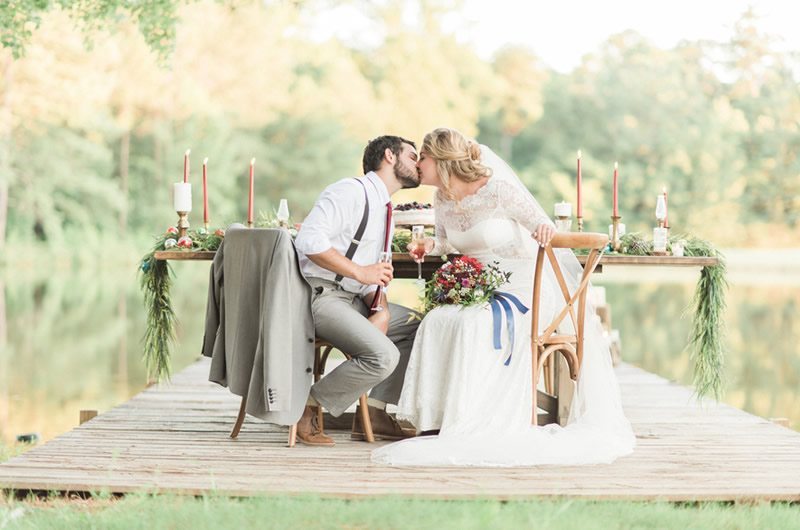 Eclectic Christmas Wedding Inspiration Christmas Kiss