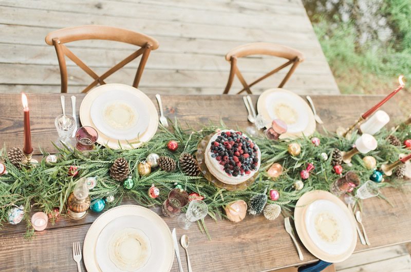 Eclectic Christmas Wedding Inspiration Christmas Table