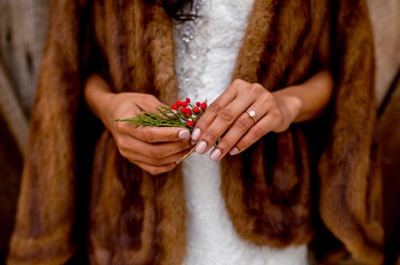 Perfect Christmas Wedding Inspiration Engagement Ring