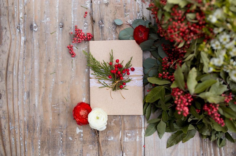 Perfect Christmas Wedding Inspiration Envelope