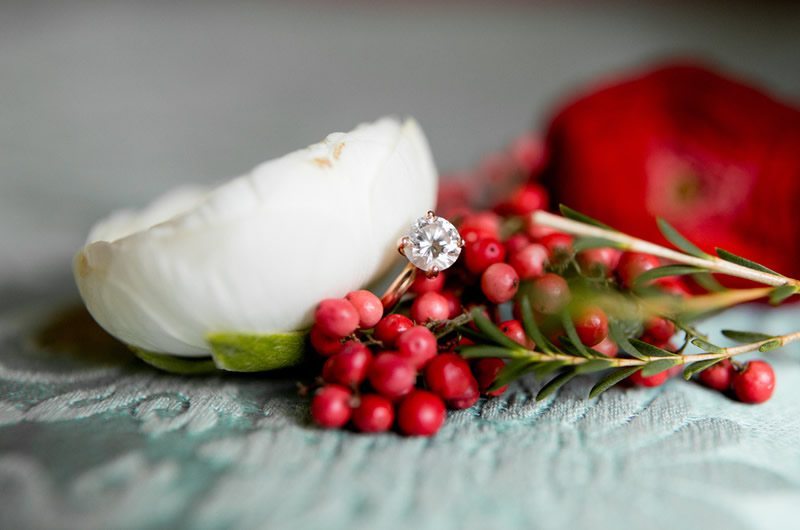 Perfect Christmas Wedding Inspiration Ring