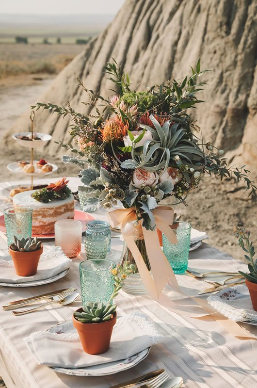 Romantic And Moody Wedding Inspiration Table