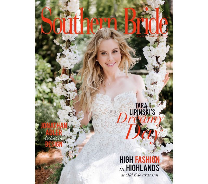 Southern Bride Magazine Winter 2018 Cover Announcement Featuring Tara Lipinski