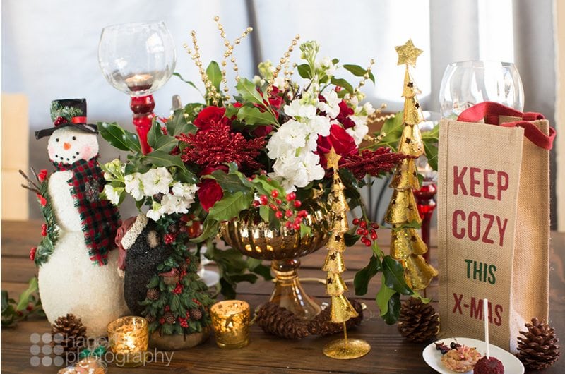 Tradition Christmas Party Decor Center Piece