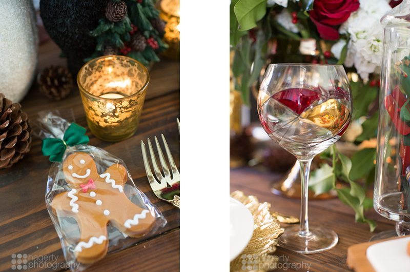 Tradition Christmas Party Decor Gingerbread Man And Wine Glass
