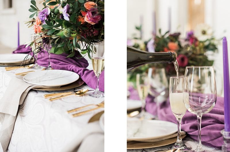 3 Tips On How To Use Ultra Violet In Your Wedding Details