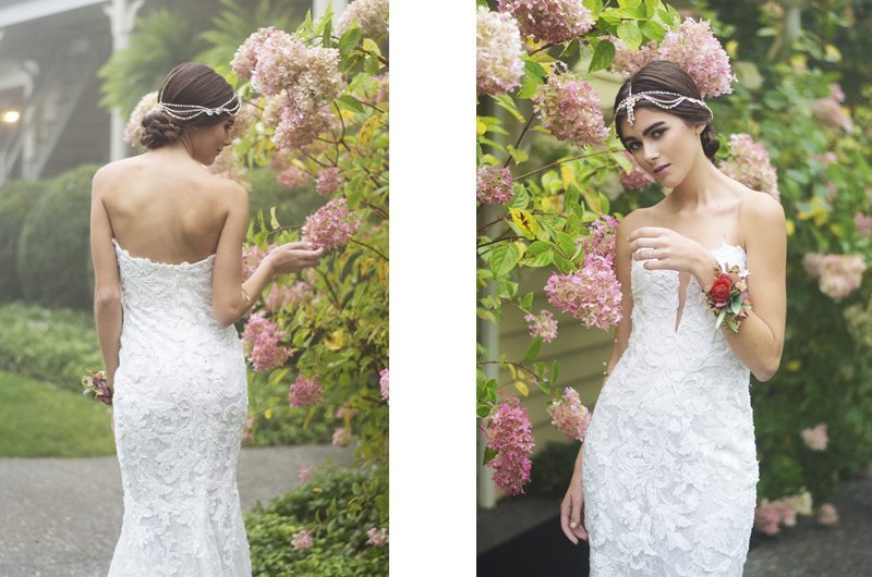Art Deco Inspired Wedding Look Feature Front And Back