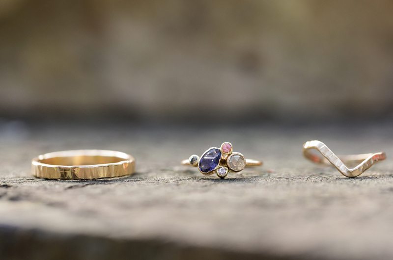 Colorful Outdoor Wedding Inspiration Rings