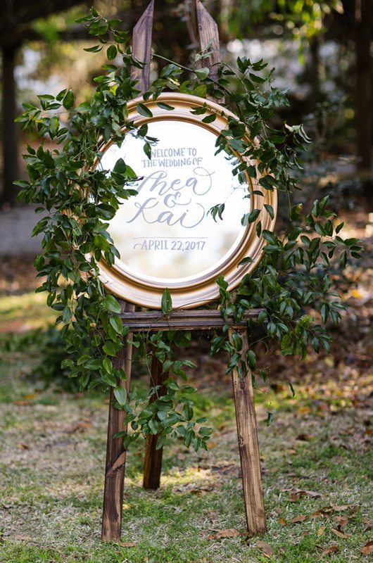 Colorful Outdoor Wedding Inspiration Sign