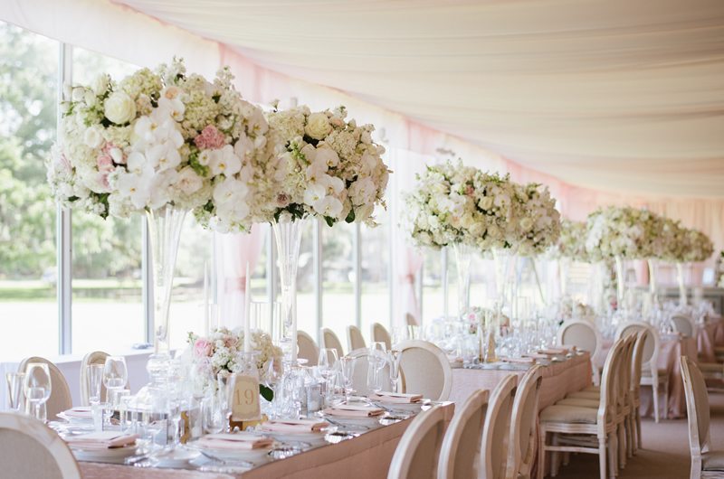 EXCLUSIVE LOOK AT TARA LIPINSKIS DREAM WEDDING PART 5 THE RECEPTION Family Style Tables