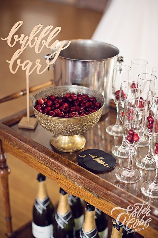 European Winter Wedding Inspiration Bar