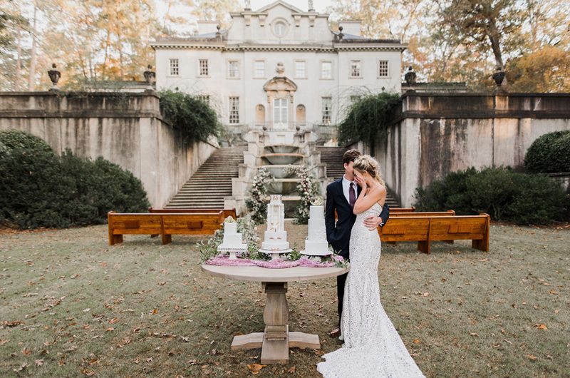 Fabulous Wedding Inspiration At The Swan House Cake Table