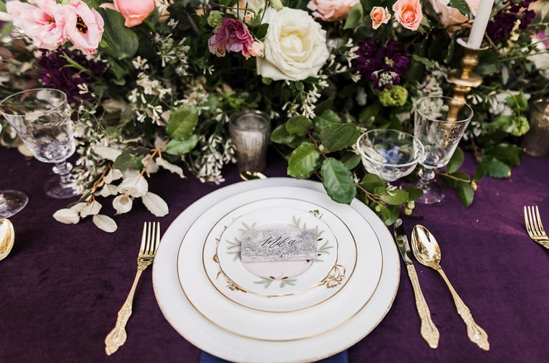 Fabulous Wedding Inspiration At The Swan House Place Setting