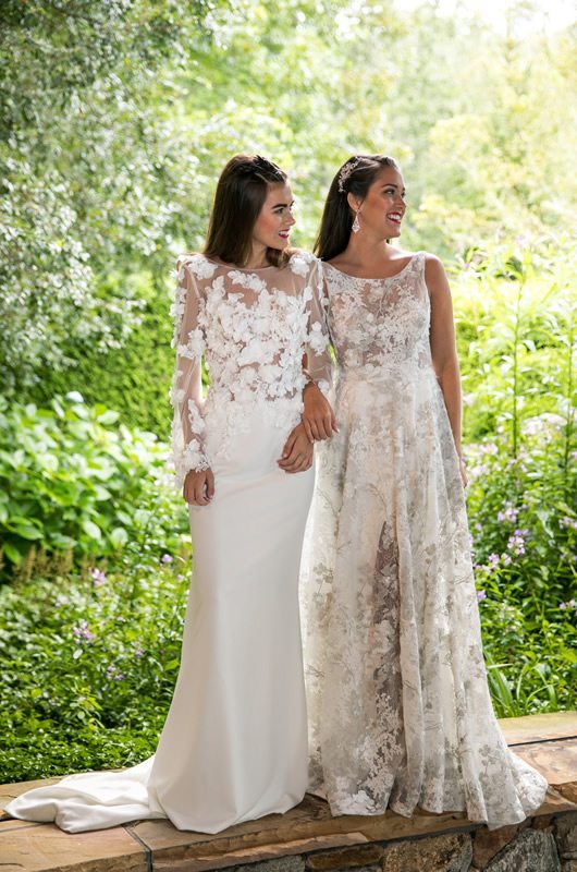 Floral Wedding Dresses Meesha And Clarissa