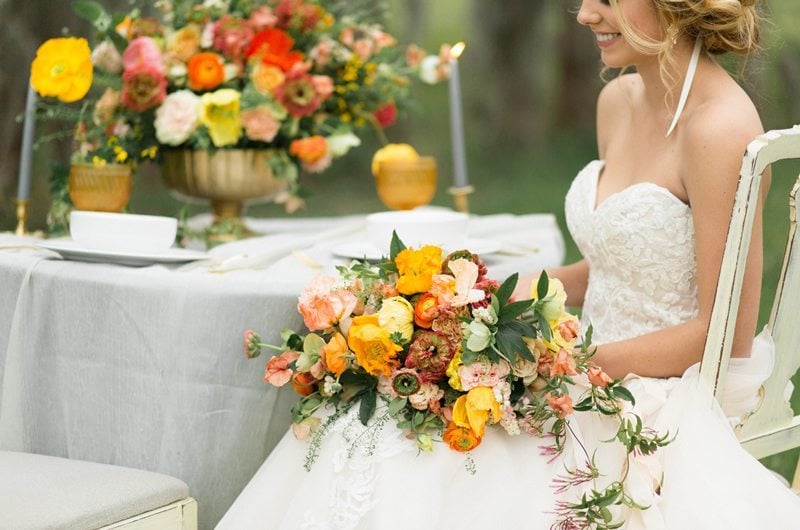 Pops Of Color Summer Wedding Inspiration Flowers