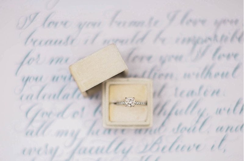 Romantic Beach Bridal Portraits Ring