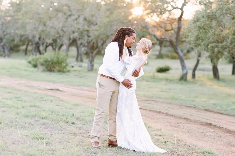 Tropical Texas Wedding Inspiration Lounge Bride Groom