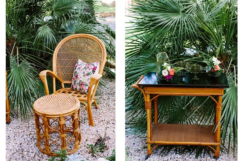 Tropical Texas Wedding Inspiration Lounge Details