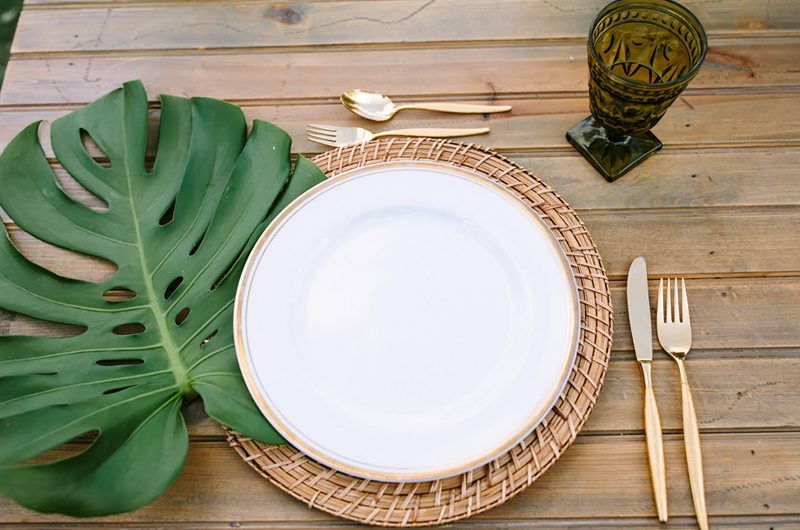 Tropical Texas Wedding Inspiration Placesetting