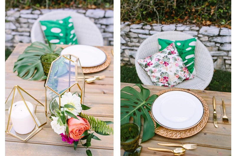 Tropical Texas Wedding Inspiration Table Details