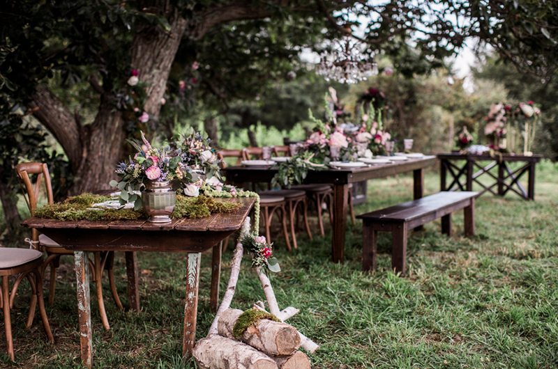 Woodland Fairytale Wedding Inspiration Table Setup